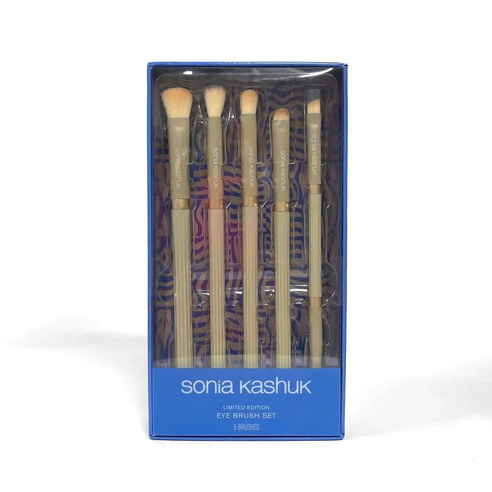 Sonia Kashuk Limited Edition Ribbed Eye Makeup Brush Set New $30 5-Pieces
